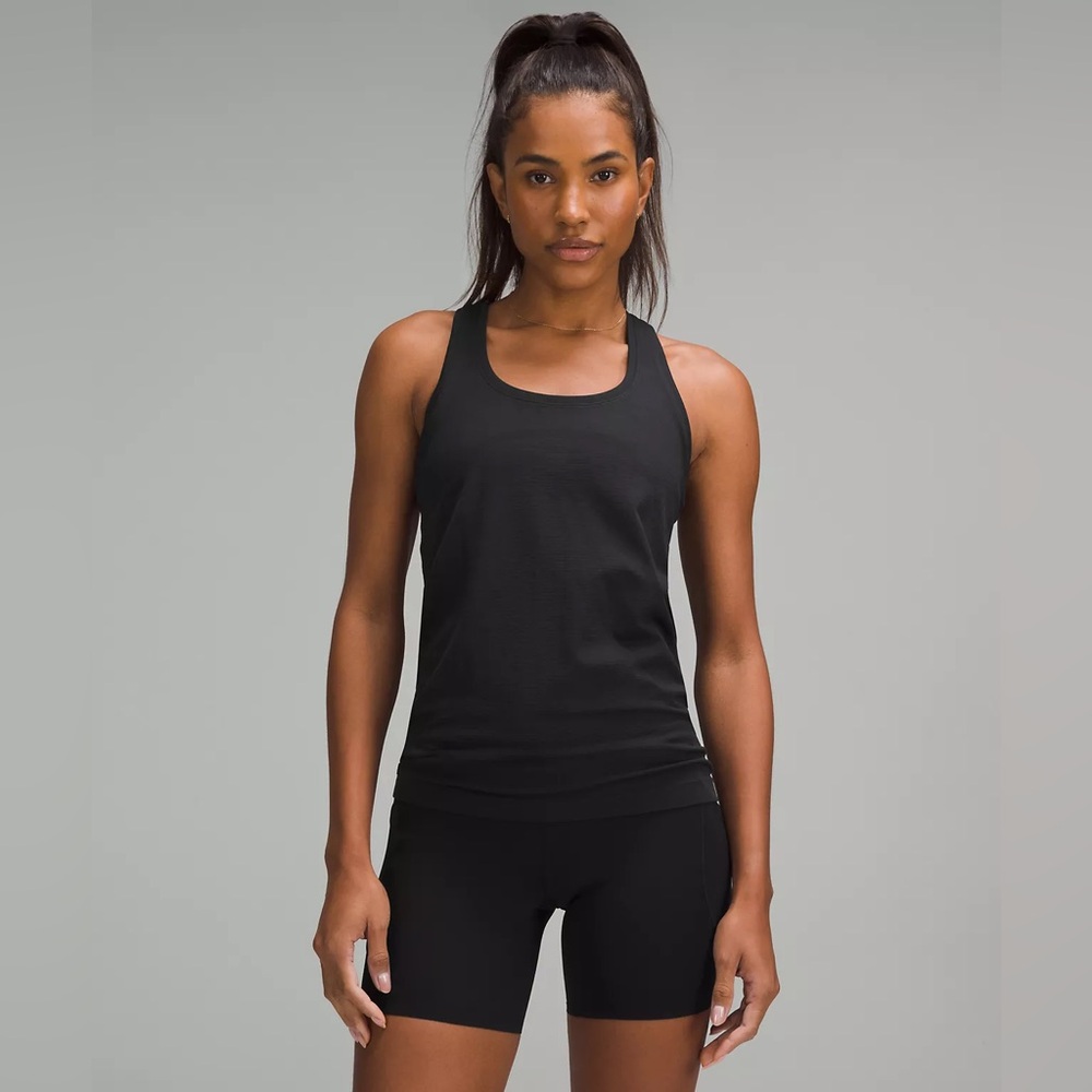Lululemon Athletica Seamlessly Covered Tank Top Compression Heathered Grey Sz 10